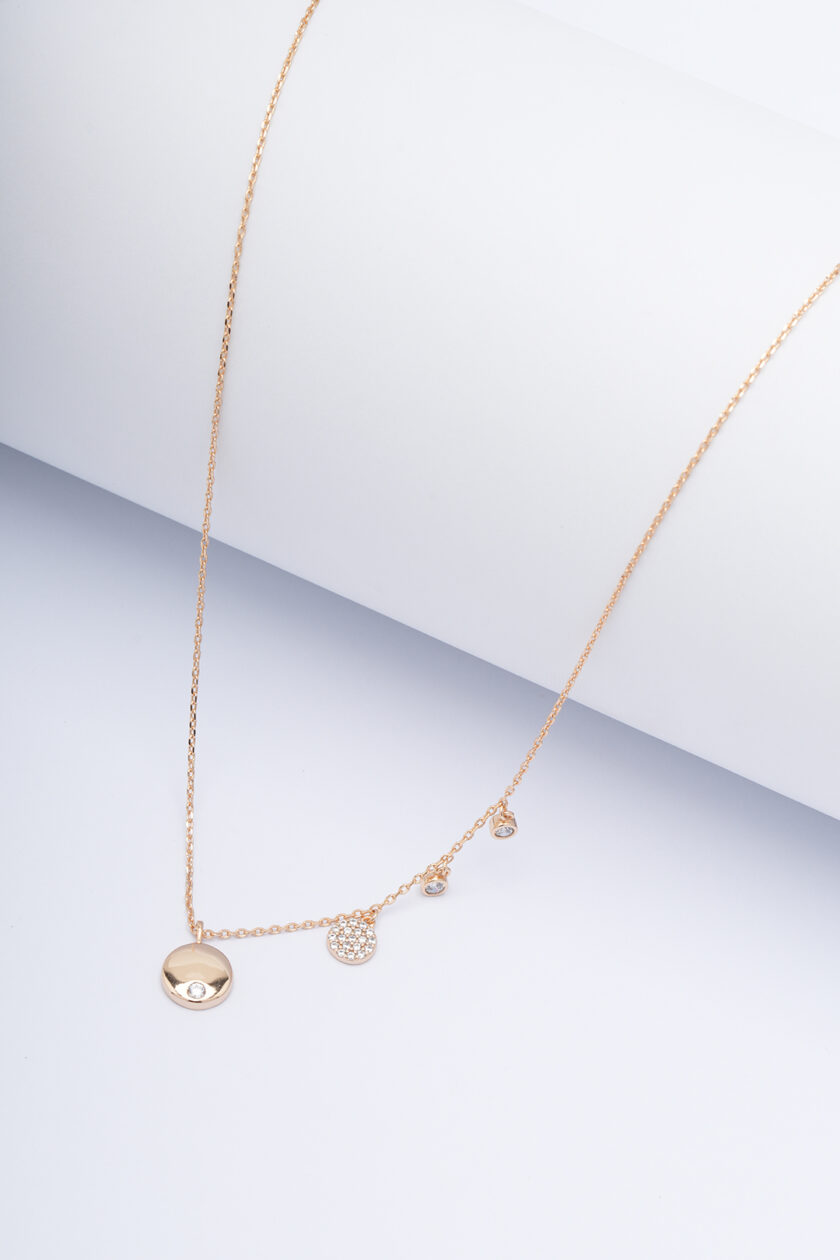 VIP Rose Zirkon Taşlı Kolye