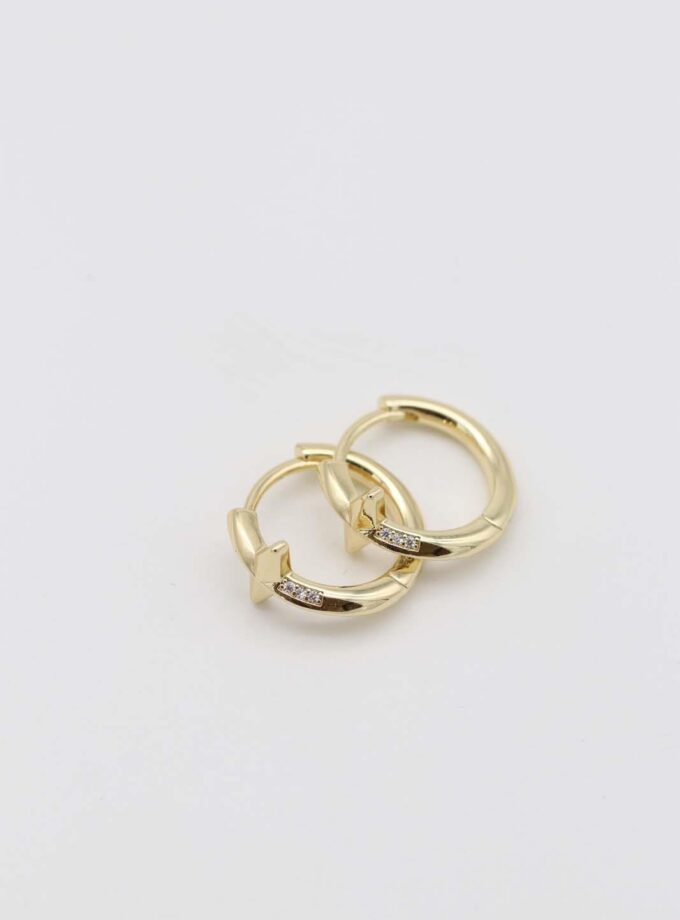 VIP 14k Gold Taşlı Küpe(17mm)