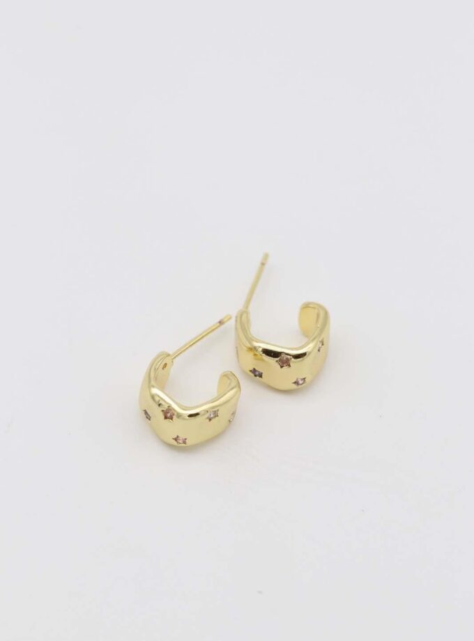VIP Renkli Yıldızlı Küpe(12mm)