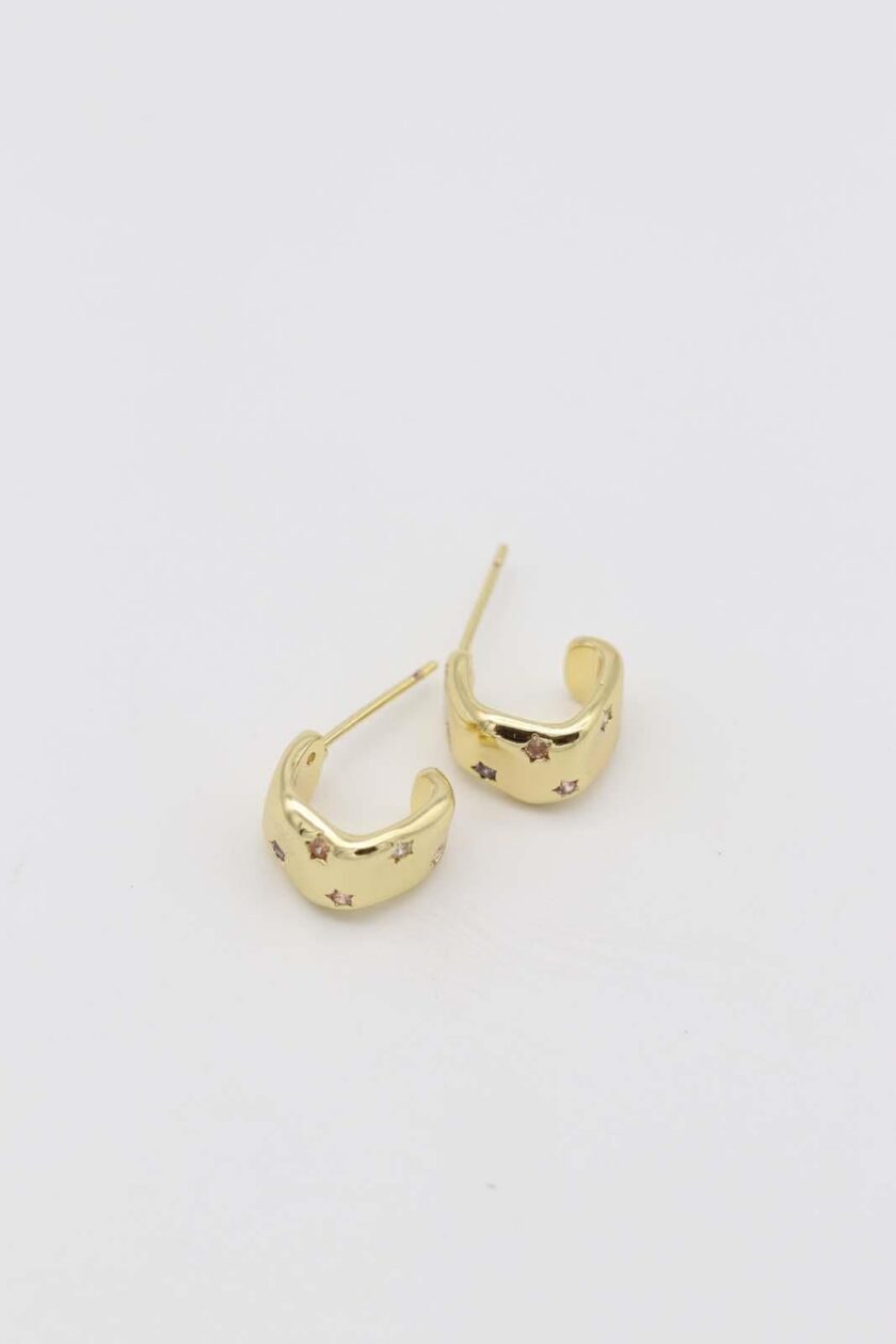 VIP Renkli Yıldızlı Küpe(12mm)