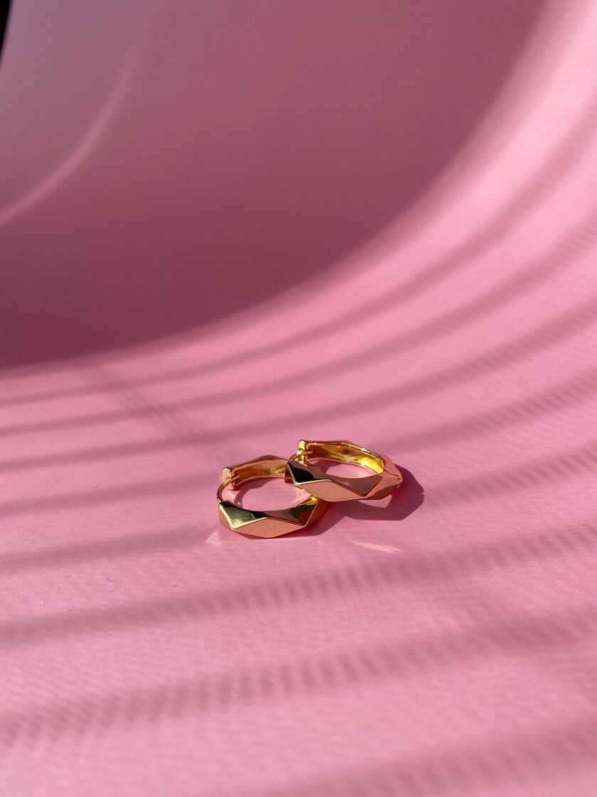 VIP 14k Gold Küpe(20mm) - Görsel 4