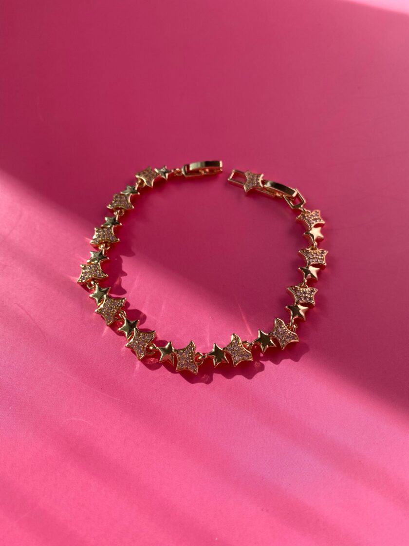 VIP Çoklu Gold Yıldız Model Bileklik