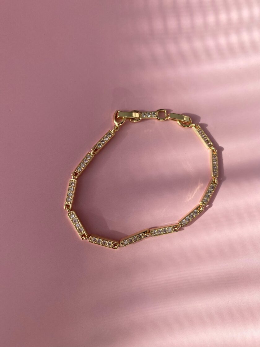 VIP 14k Taşlı Künye Bileklik