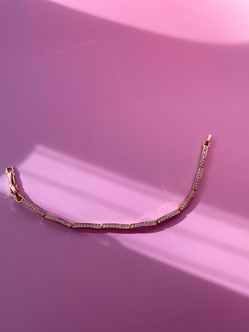 VIP Rose Taşlı Künye Bileklik