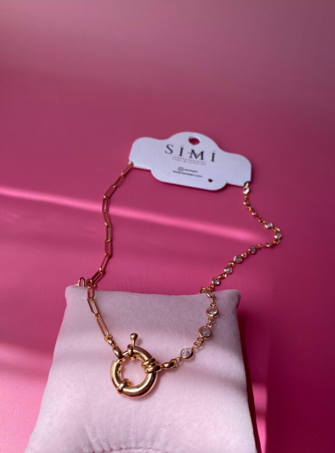 VIP Rose Zincirli Taşlı Model Kolye