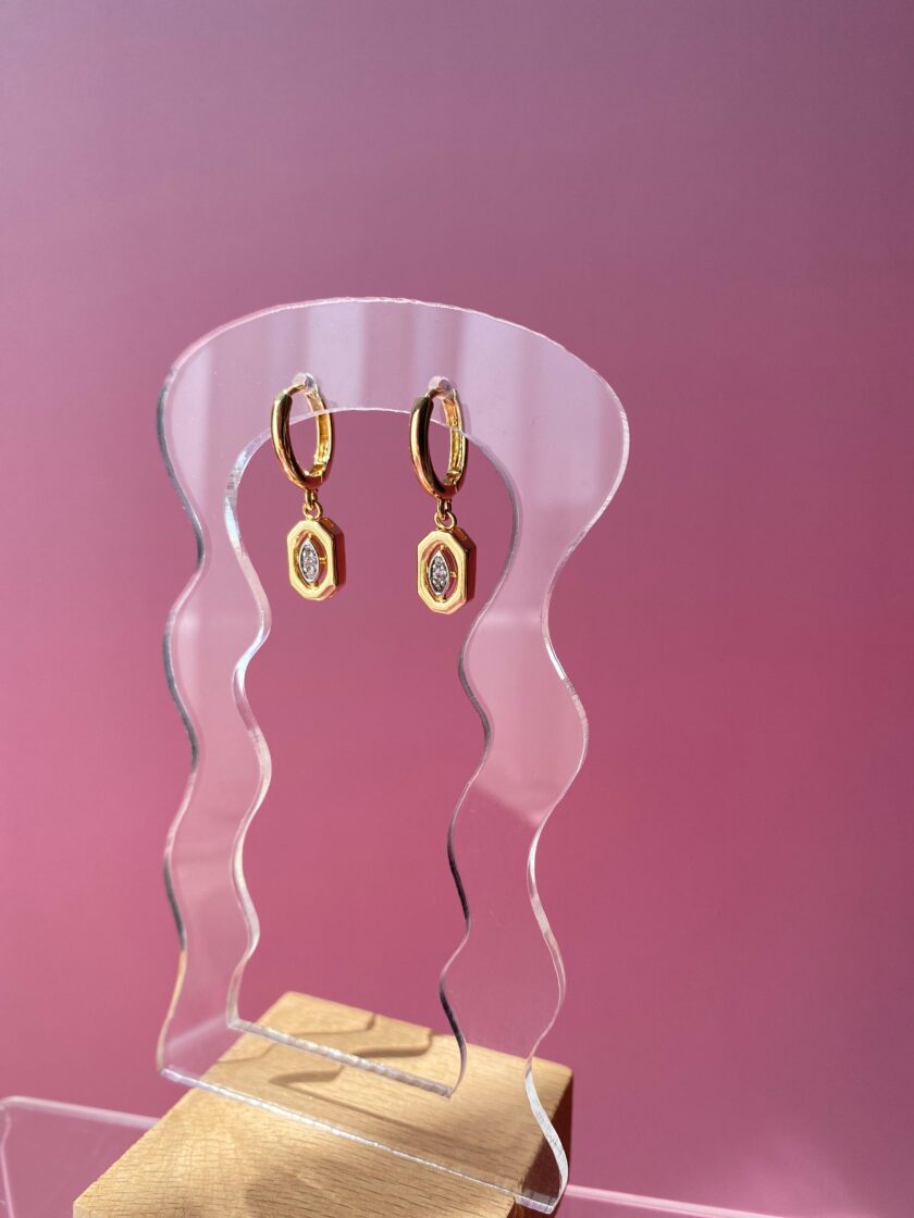 VIP Vintage Gold Küpe - Görsel 4