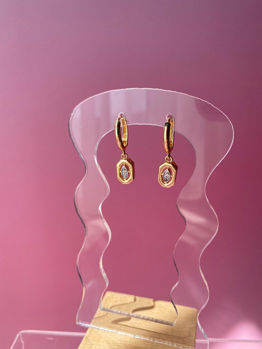 VIP Vintage Gold Küpe - Görsel 5