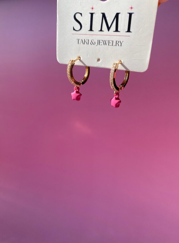 VIP Pembe Yıldızlı Küpe