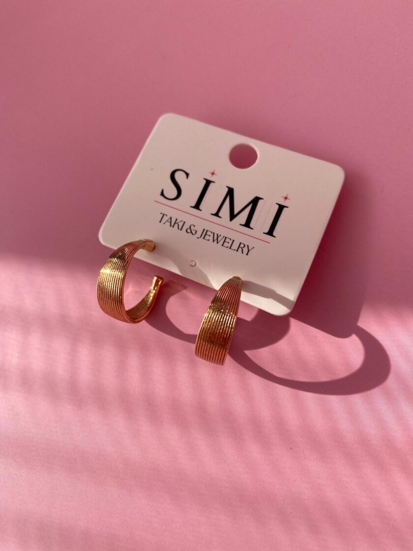 VIP Rose Gold Yarım Halka Küpe