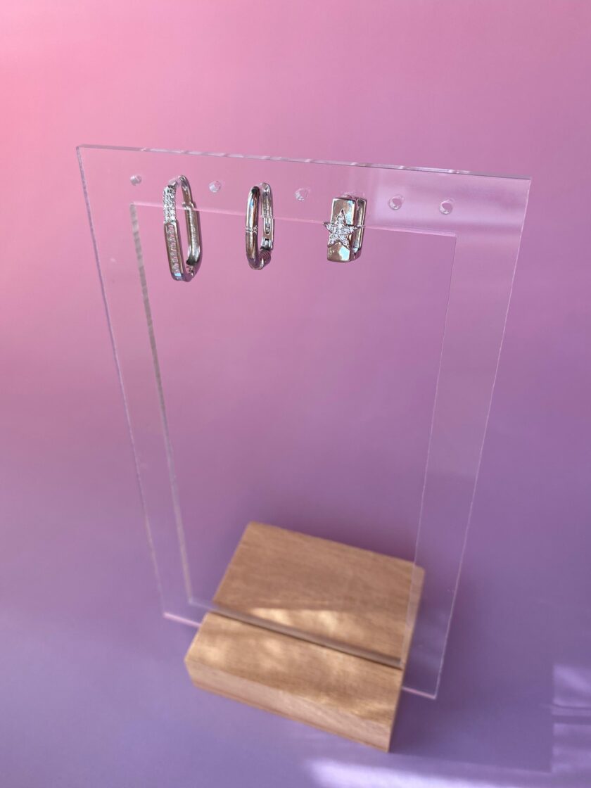 Çelik Silver Set Küpe - Görsel 5