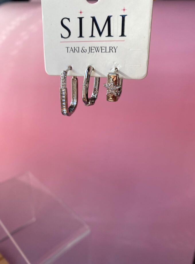 Çelik Silver Set Küpe