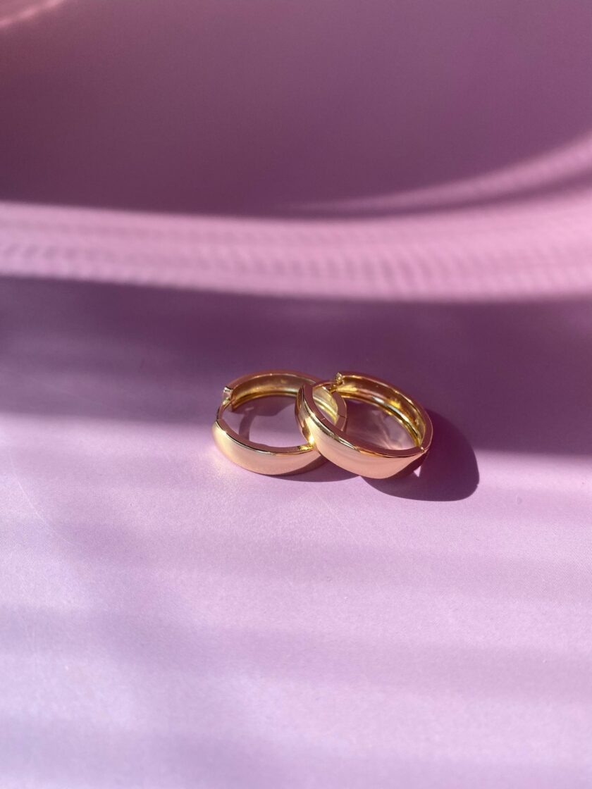 VIP Gold Halka Küpe (25mm) - Görsel 4