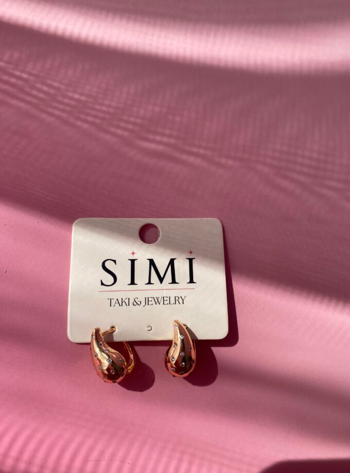 VIP Taşlı Rose Damla Küpe(17mm)