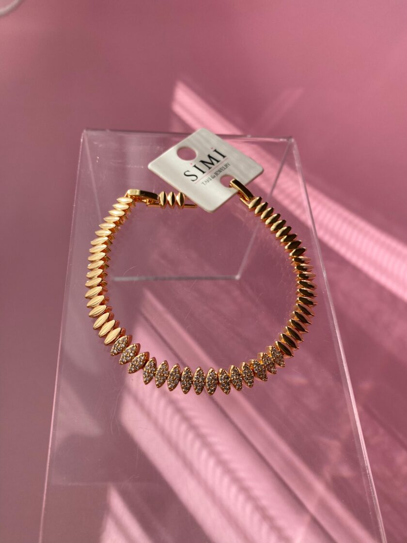 VIP Rose Taşlı Zincir Bileklik - Görsel 5