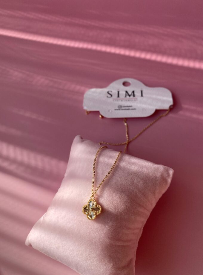 VIP Tek Gold Yonca Kolye