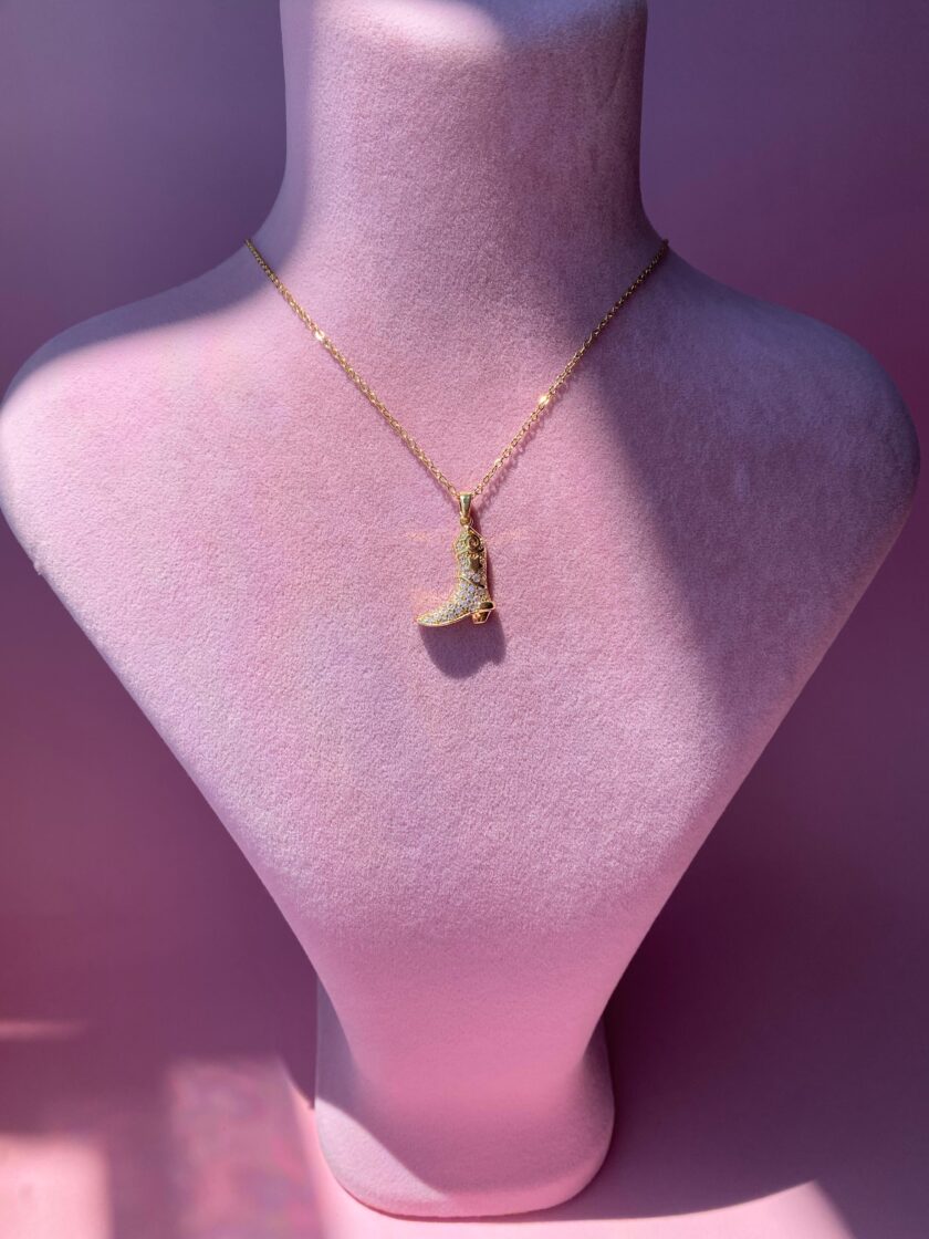 Çelik Gold Çizme Kolye - Görsel 5