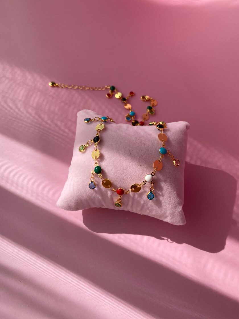 VIP Renkli Boncuk Choker Kolye - Görsel 5