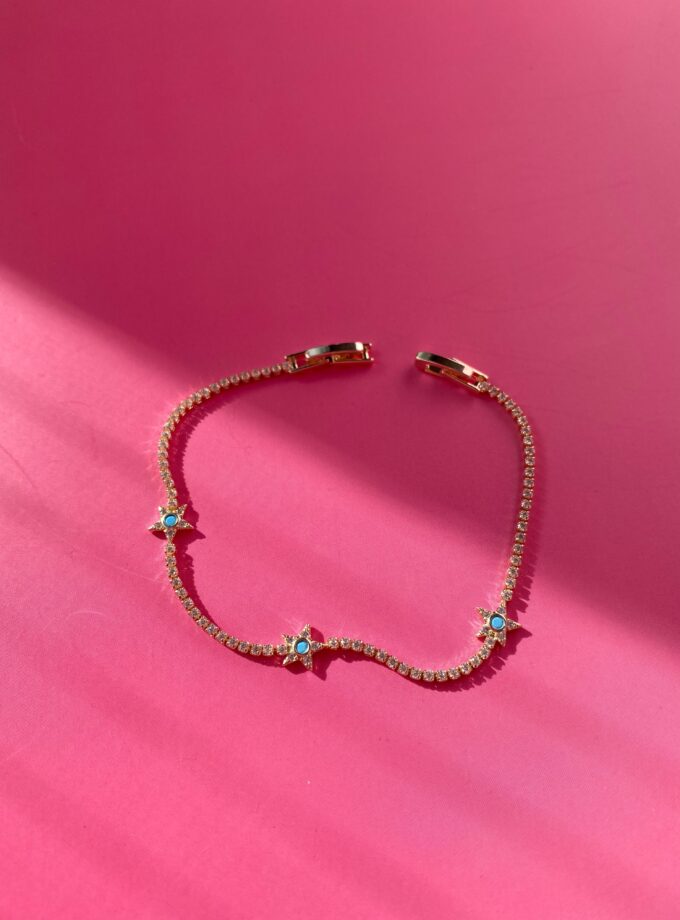 Mavi Yıldız İnce Bileklik