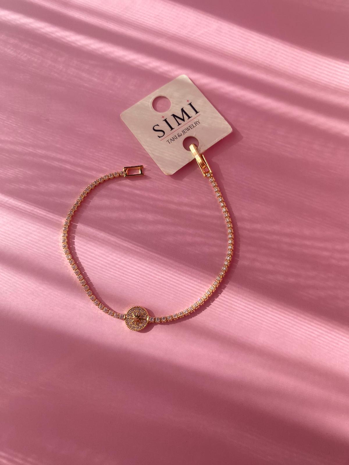 Kutup Yıldızı Gold İnce Su Yolu Bileklik - Görsel 3