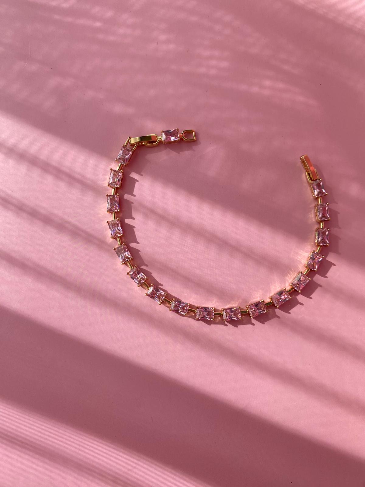 Pembe Kalın Taşlı Bileklik - Görsel 7