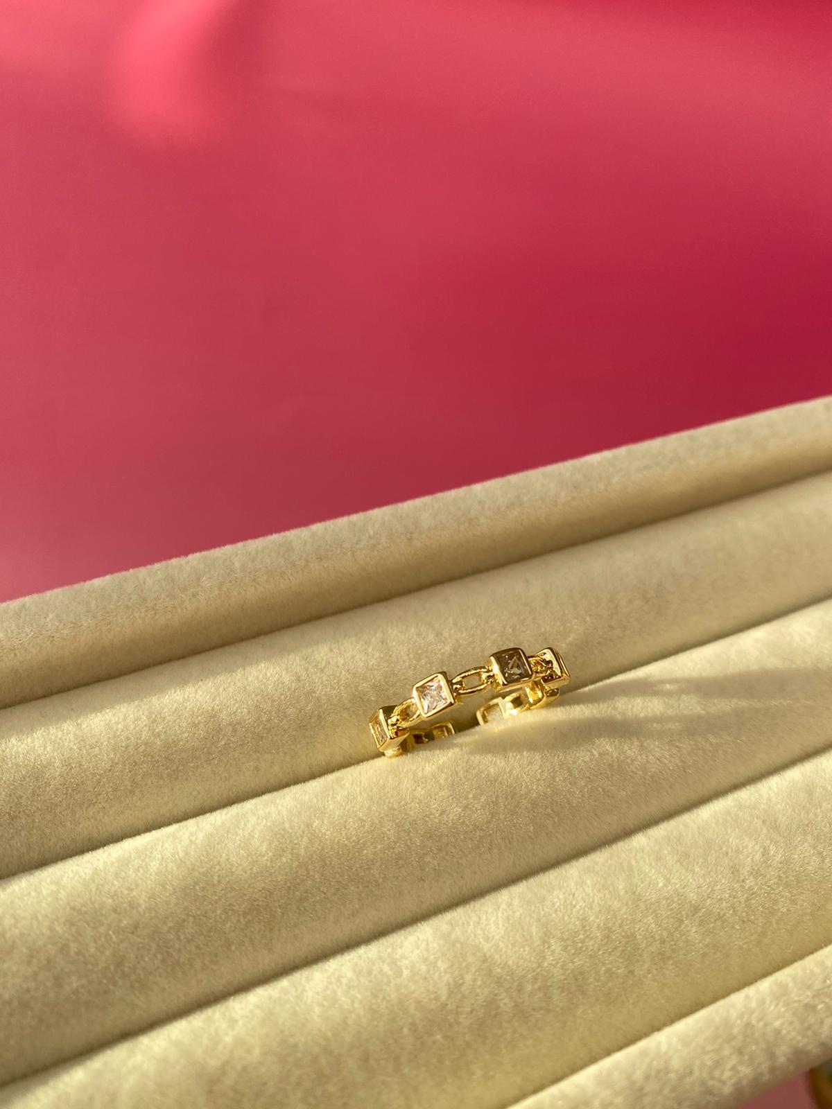 Çelik İnce Zincir Model Yüzük - Görsel 4