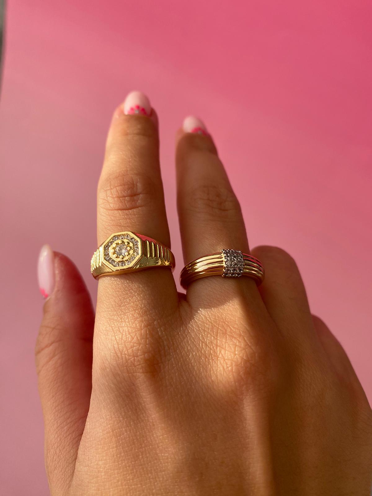 Çelik Kalın Bombeli Model Yüzük - Görsel 2