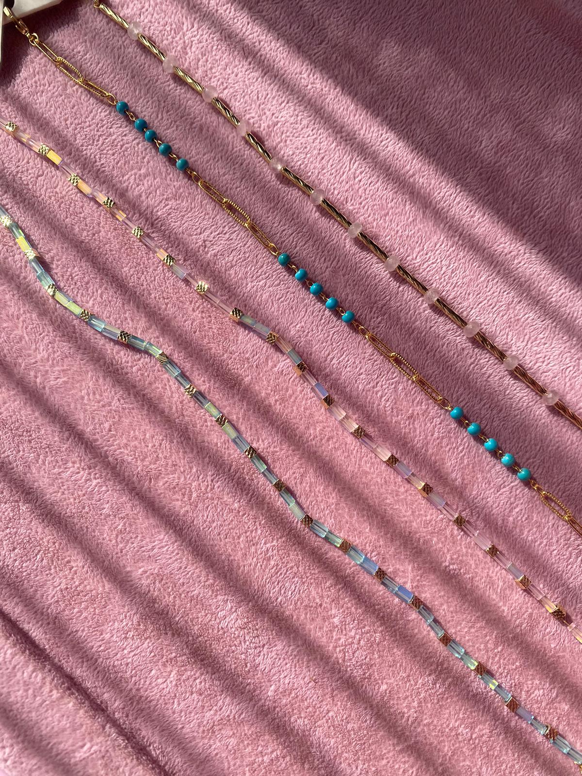 Çelik Pembe Top Boncuk Halhal - Görsel 7