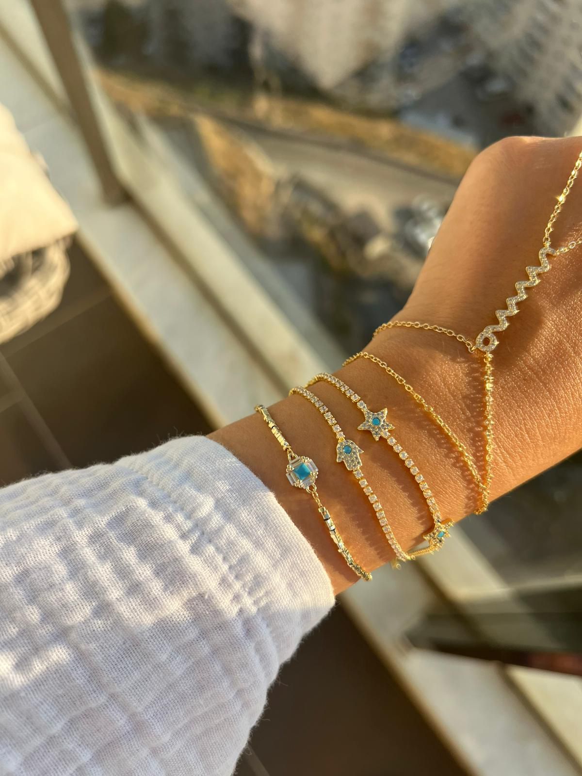 Mavi Yıldız İnce Bileklik - Görsel 2