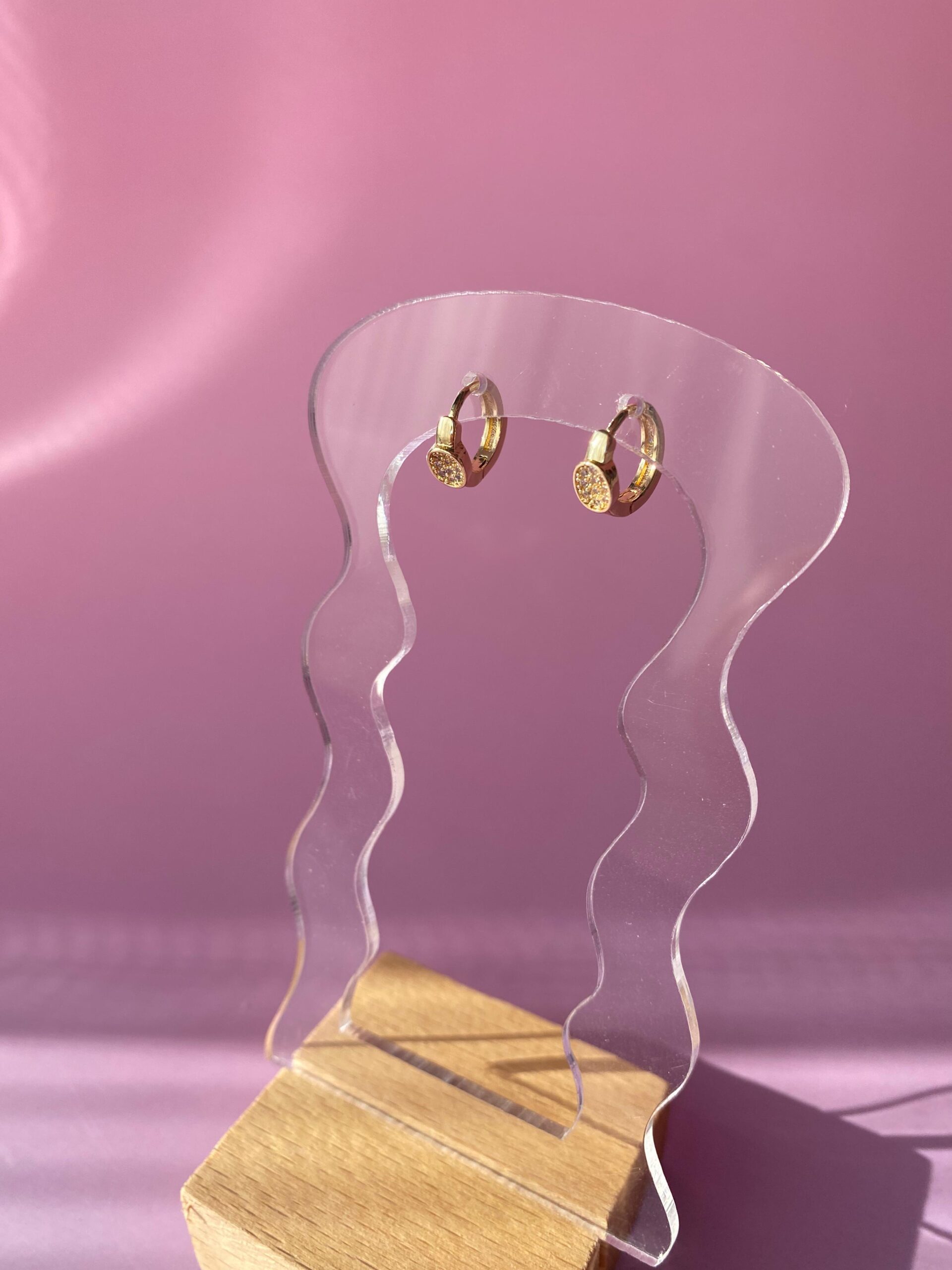 Minik Yuvarlak Taşlı Küpe (10mm) - Görsel 6