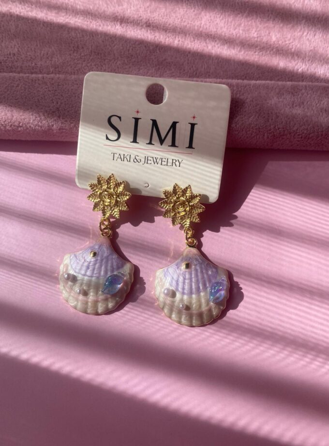 Renkli Deniz Kabuklu Küpe