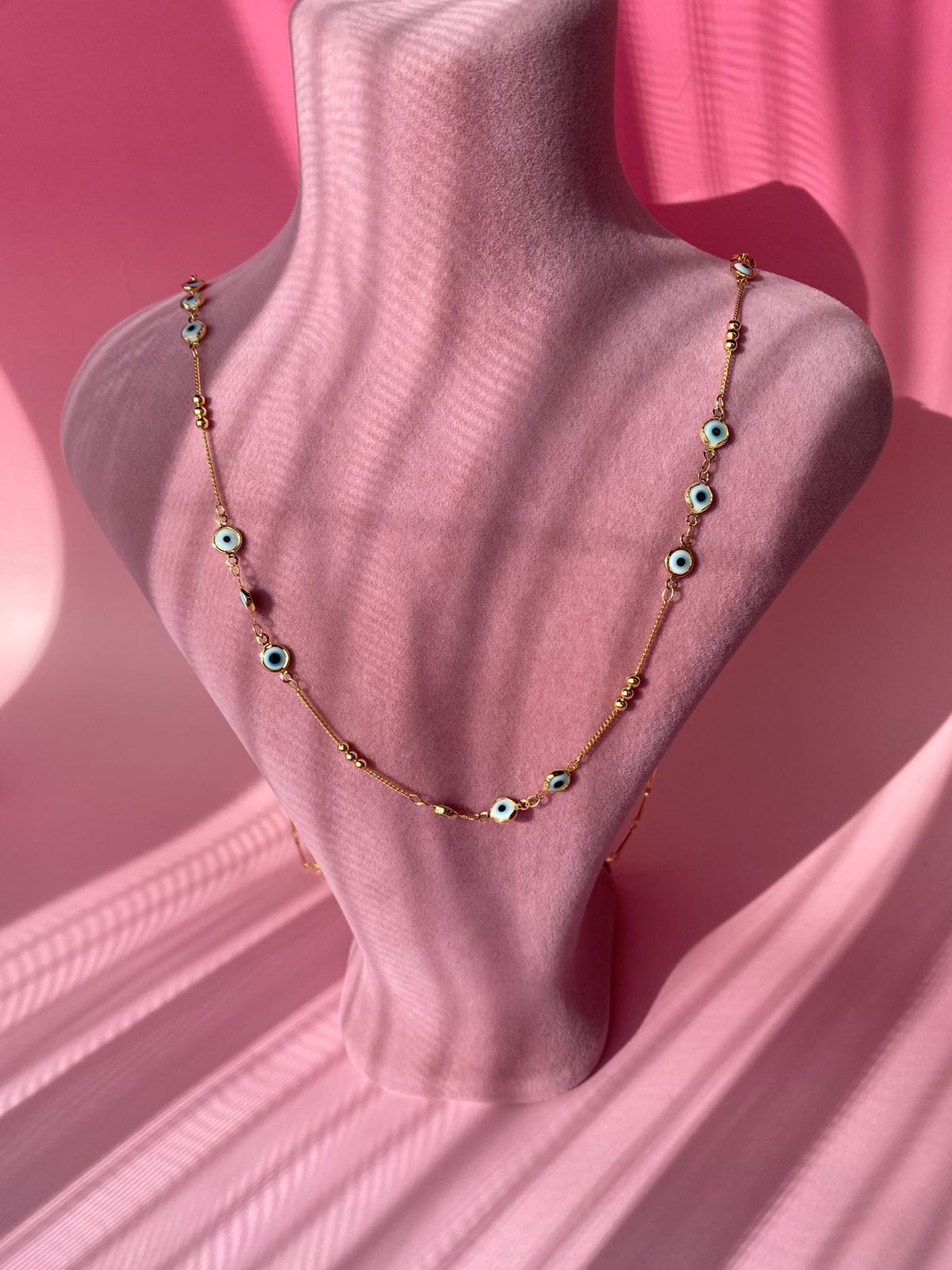 Uzun Zincir Nazar Kolye - Görsel 4