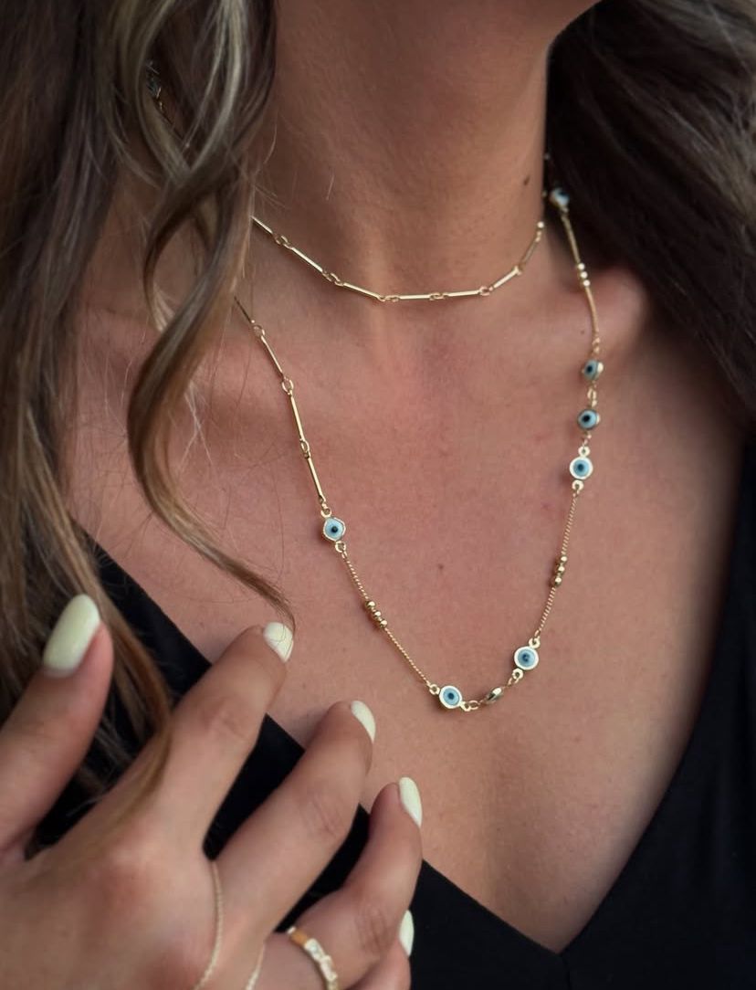 Uzun Zincir Nazar Kolye - Görsel 5