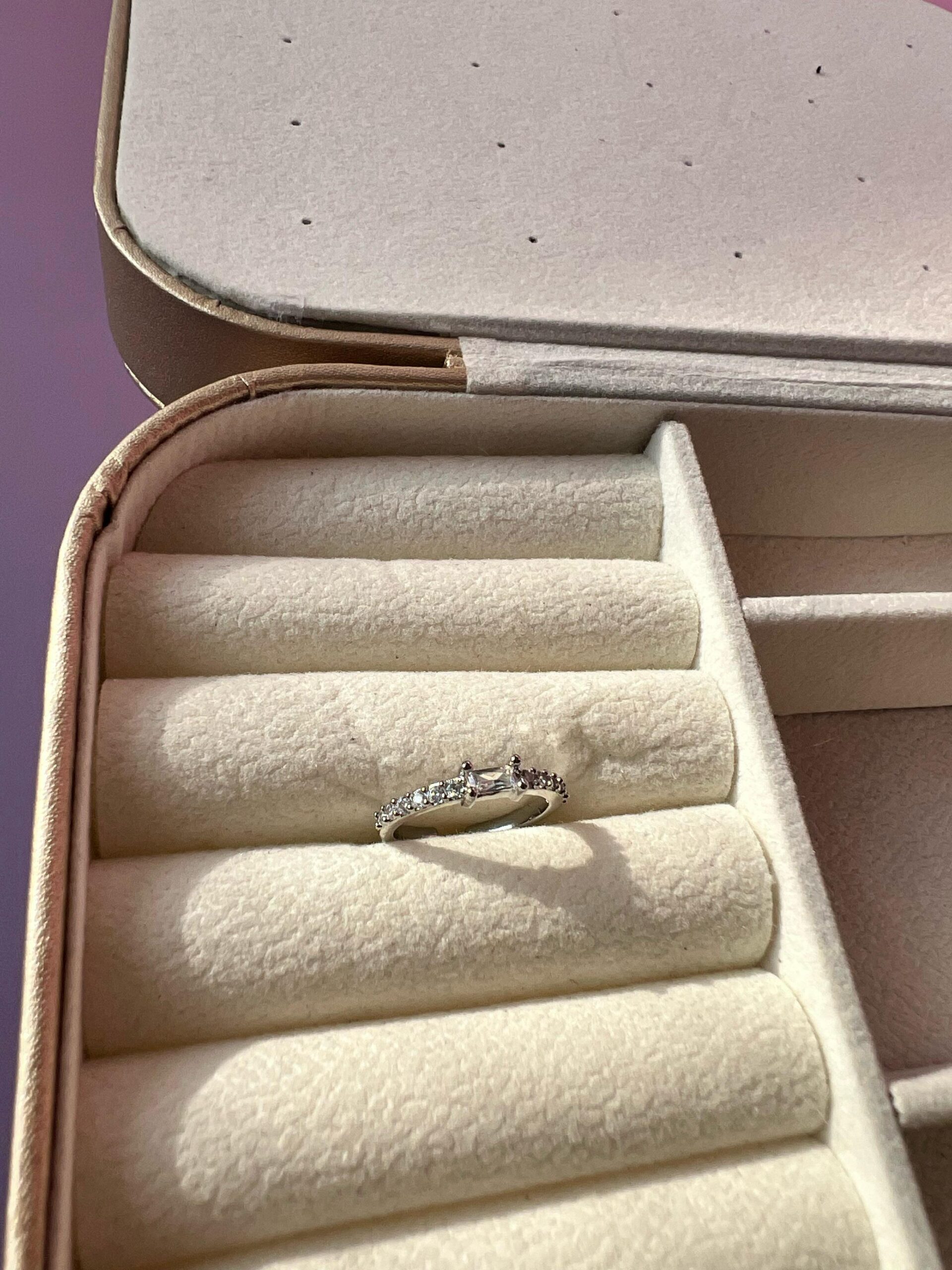 Çelik Taşlı Serçe Parmak Yüzük - Görsel 7