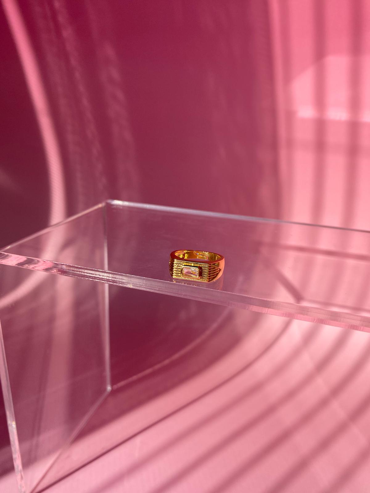 Çelik Kalın Serçe Parmağı Yüzük - Görsel 2