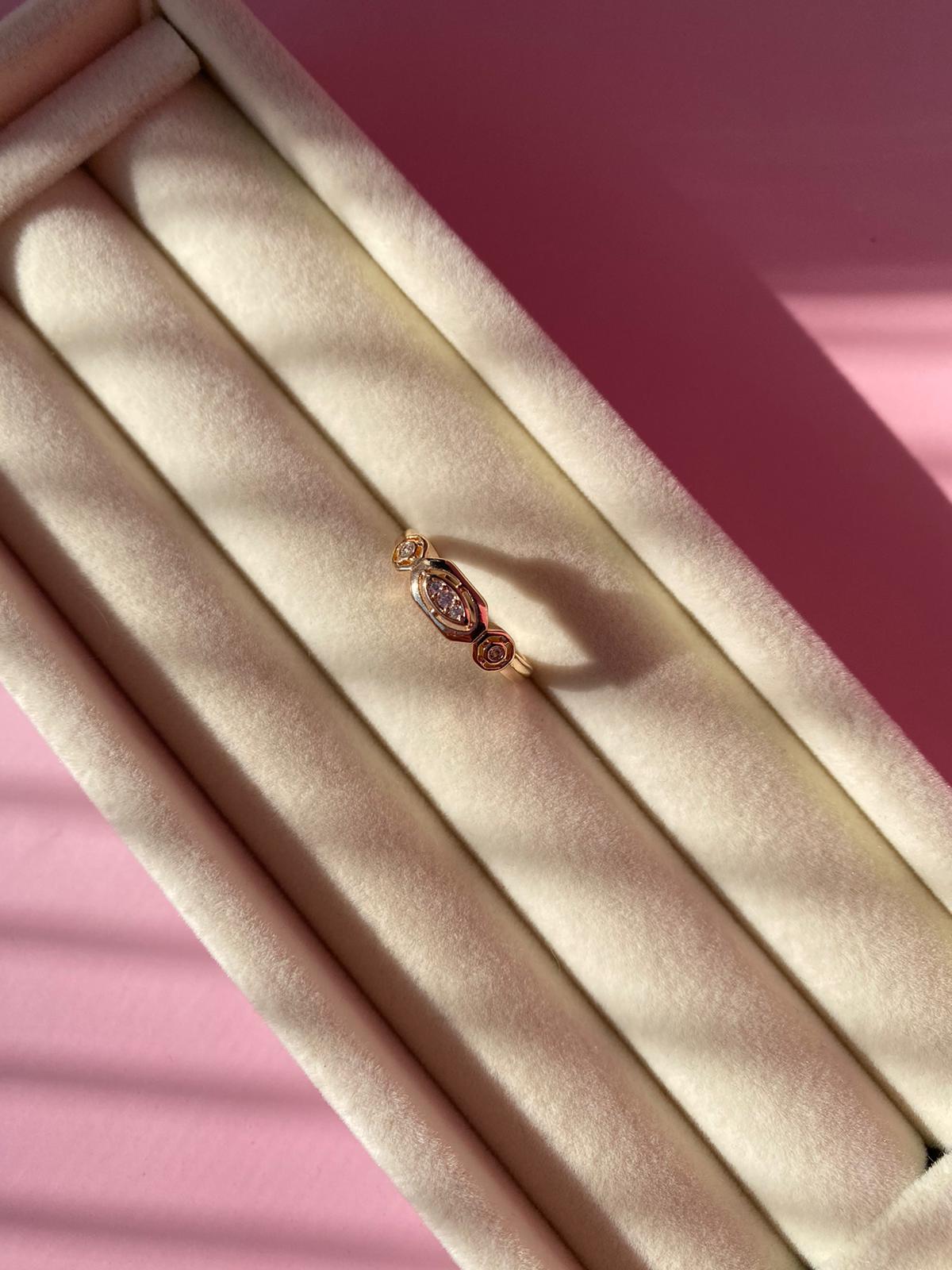 ÇELİK Gold Taşlı Zincir Ayarlanabilir Yüzük - Görsel 3