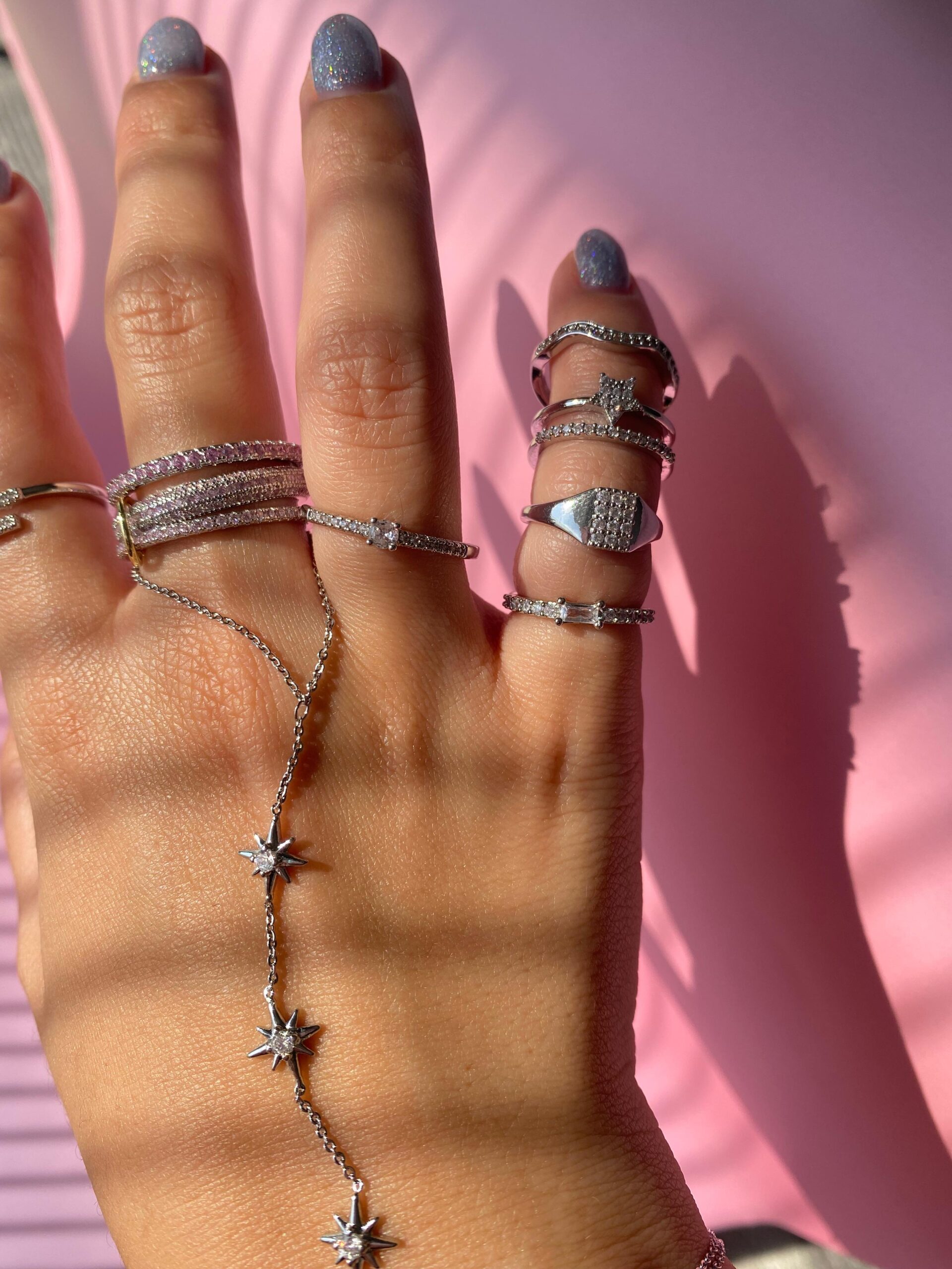 Çelik Taşlı Serçe Parmak Yüzük - Görsel 3