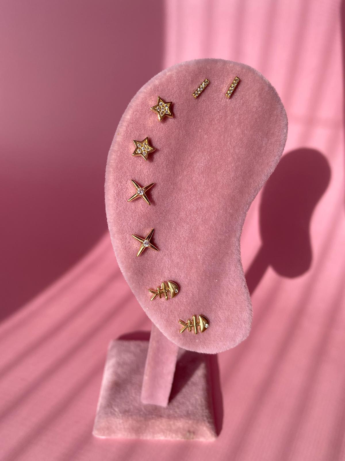 Çelik İnce Minik Küpe - Görsel 2