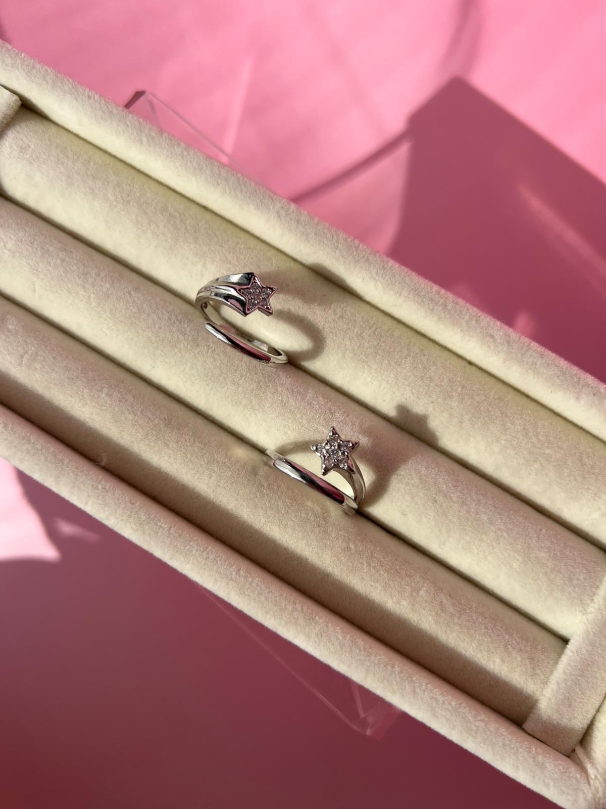 Çelik Silver Yıldız Yüzük - Görsel 5