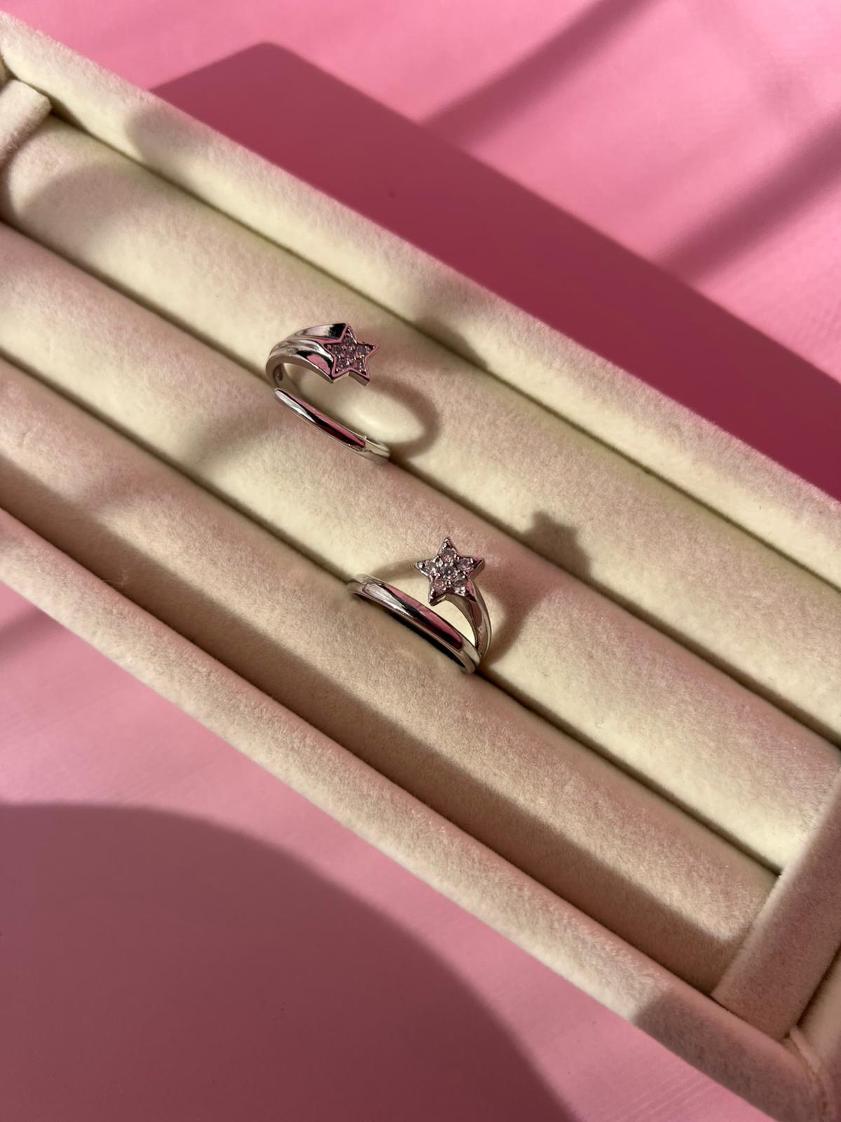 Çelik Silver Yıldız Yüzük - Görsel 7