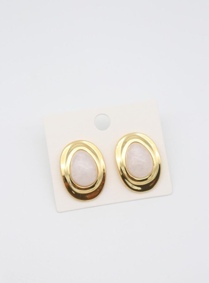 VIP Beyaz Büyük Küpe