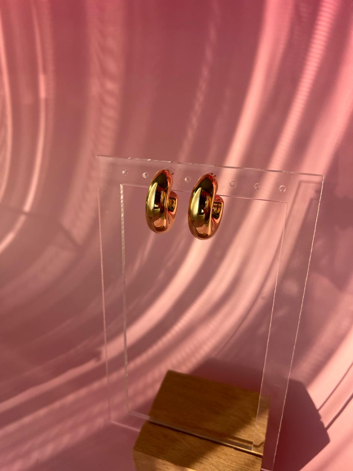 VIP Gold Büyük Halka Küpe - Görsel 5