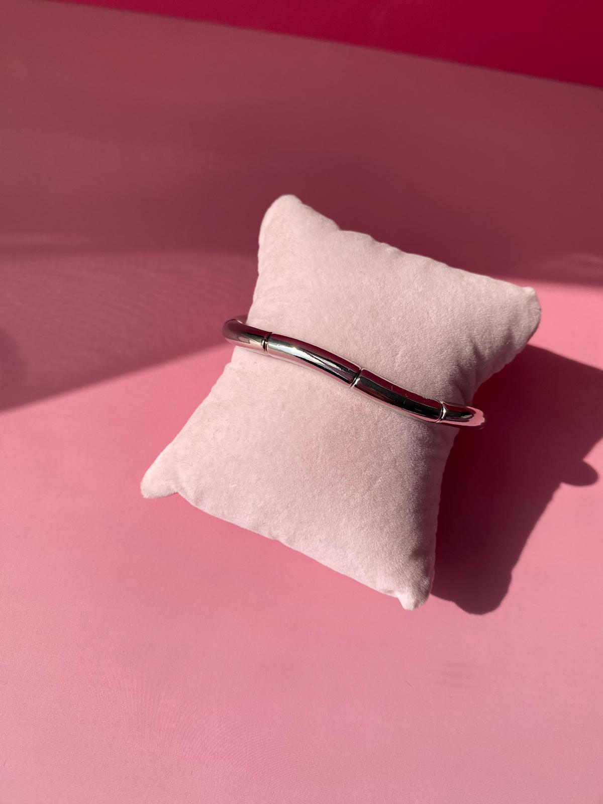 Silver İnce Lastik Bileklik