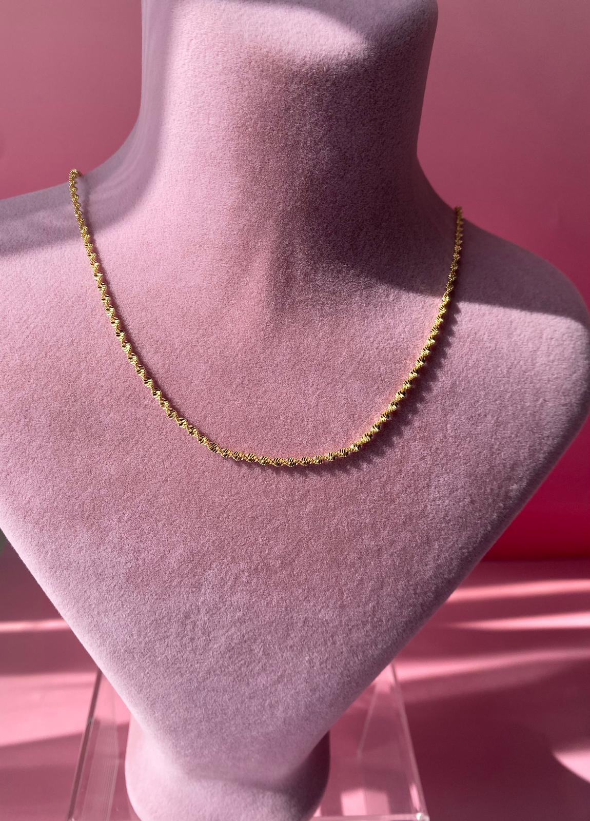 İnce Burgu Zincir Kolye - Görsel 3