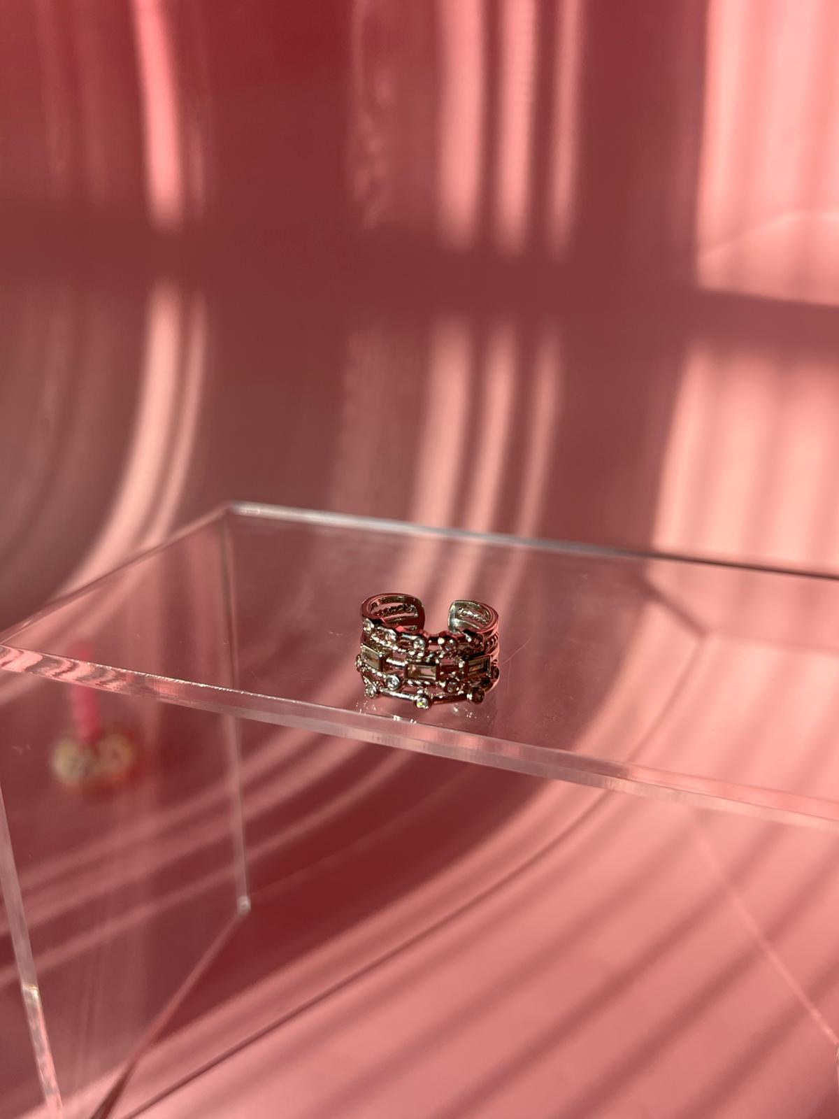 Çelik Kalın Model Taşlı Yüzük - Görsel 5