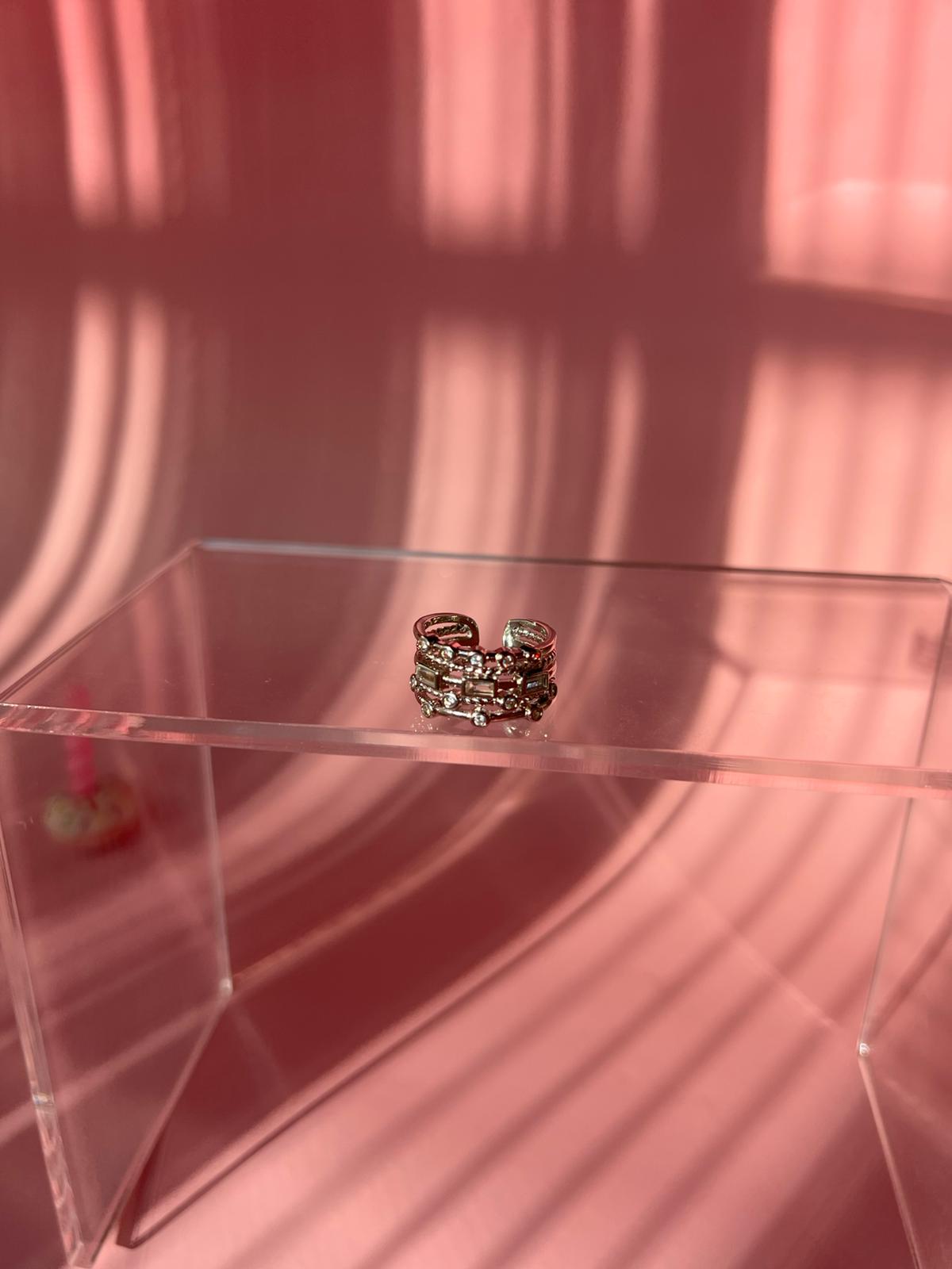 Çelik Kalın Model Taşlı Yüzük - Görsel 4