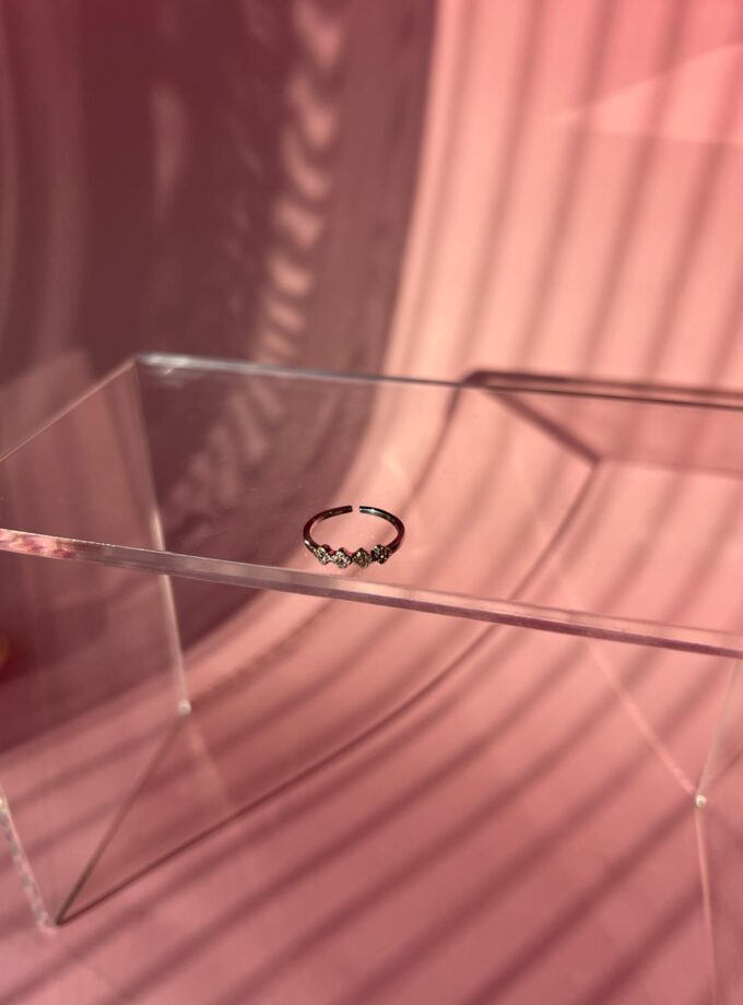 Çelik Yonca Serçe Parmak Yüzük