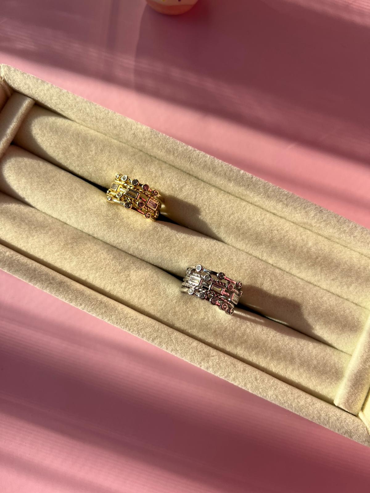 Çelik Kalın Model Taşlı Yüzük - Görsel 7