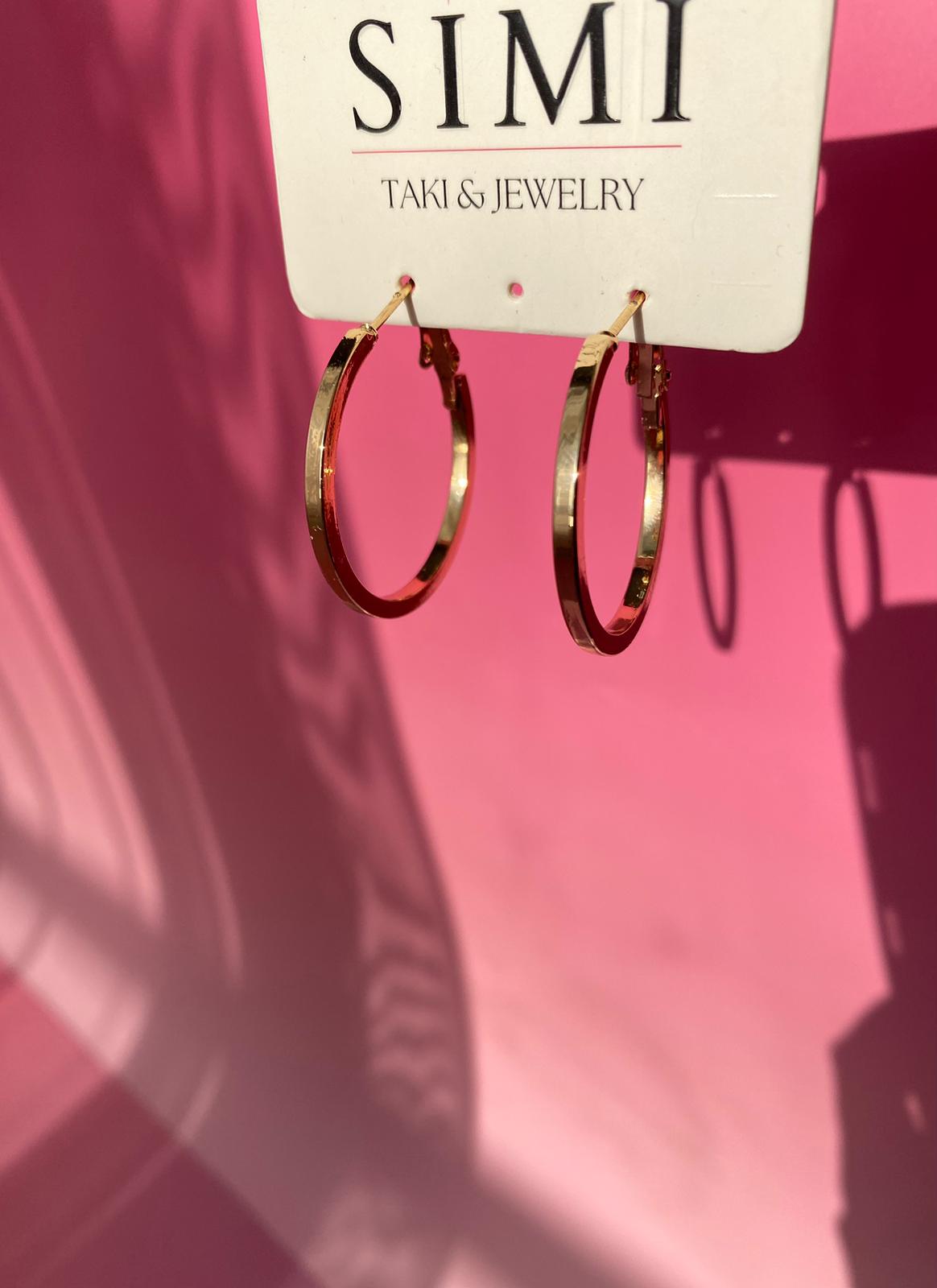 VIP Orta Boy Kalın Halka Küpe - Görsel 5