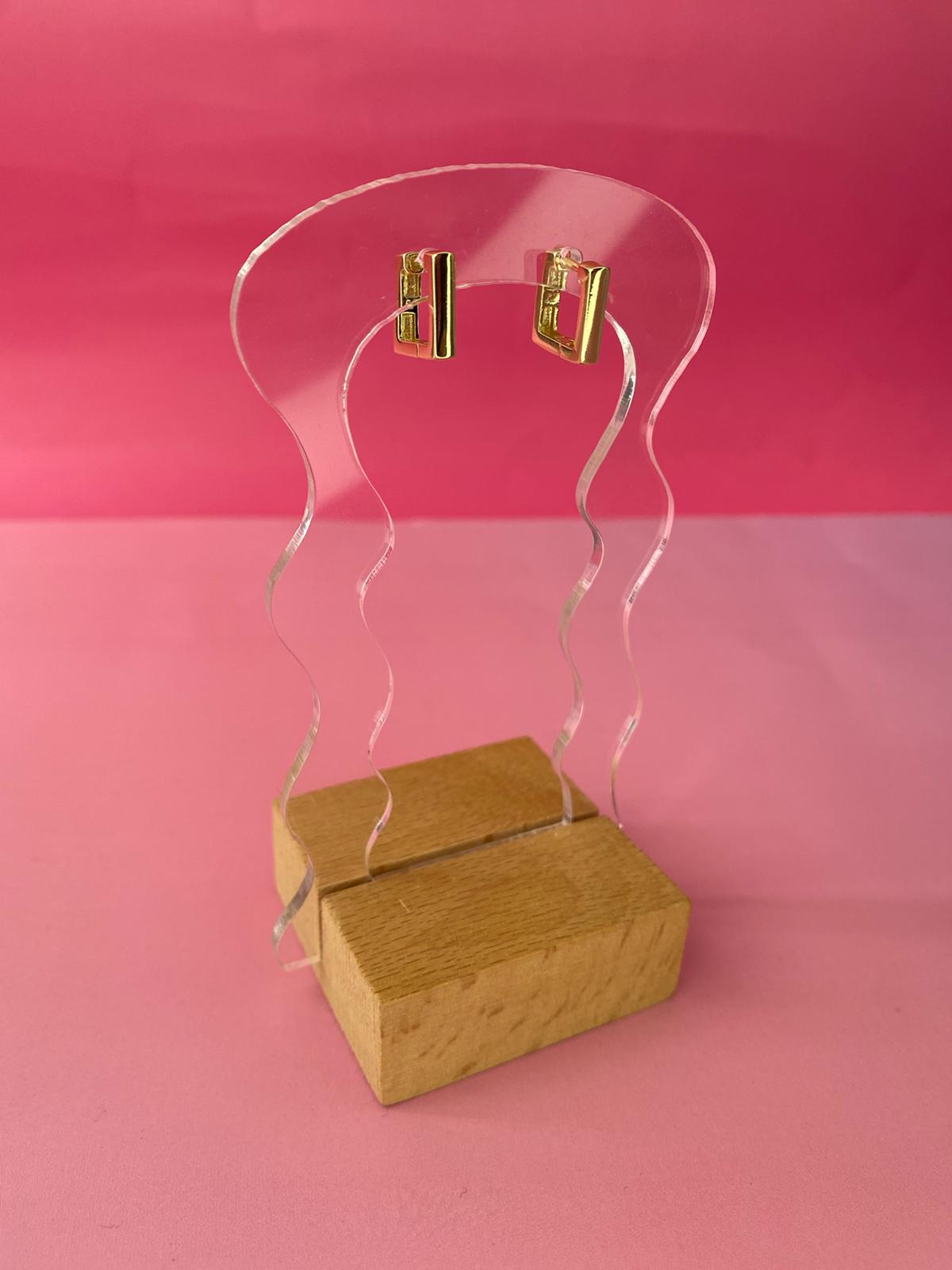 VIP Minik Boy Gold Kare Küpe - Görsel 6