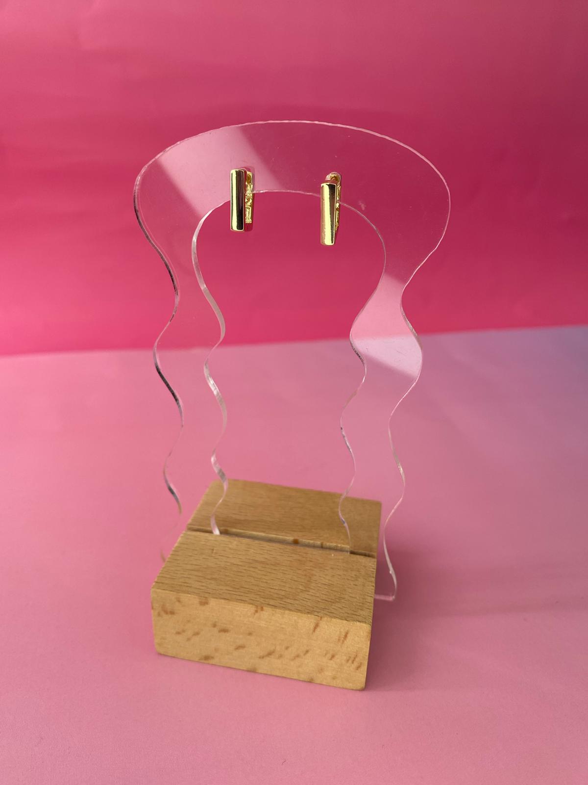 VIP Minik Boy Gold Kare Küpe - Görsel 4